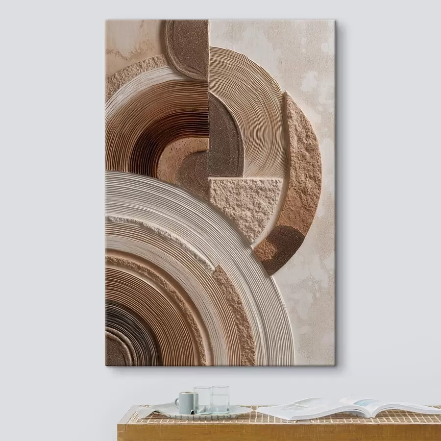  Peintures Cercles abstraits aux textures variées s49685