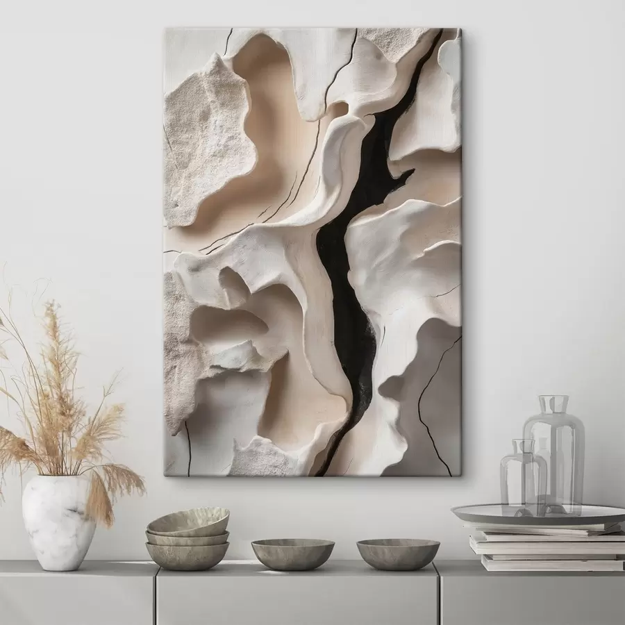  Peintures Relief abstrait aux formes organiques légères s49687