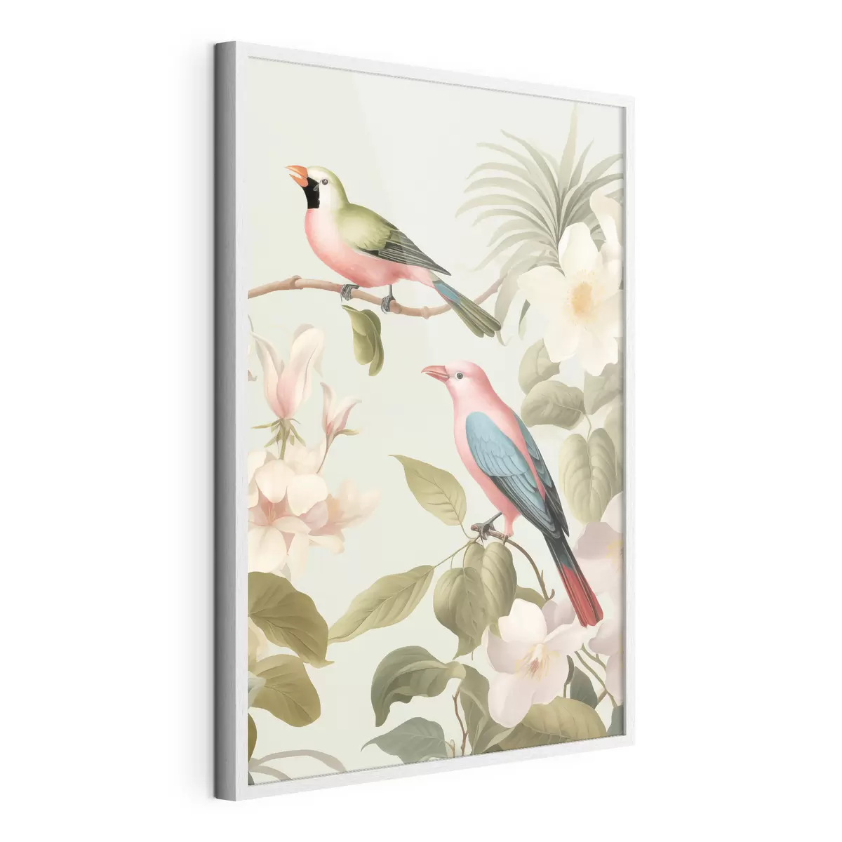 Affiche Un colibri dans un jardin en fleurs f49733