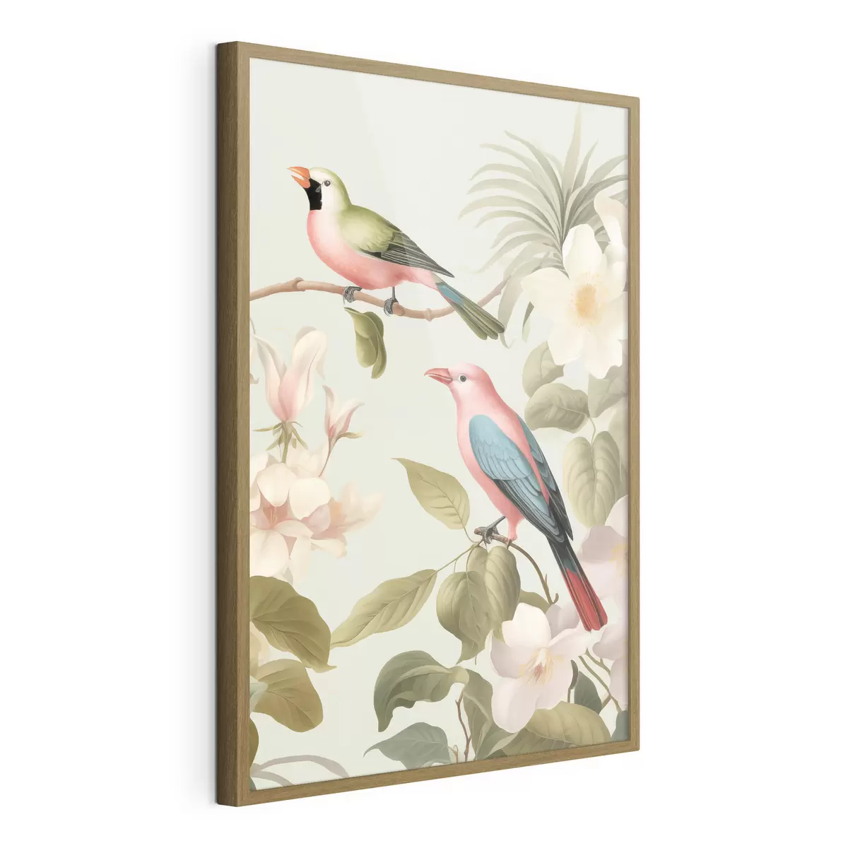 Affiche Un colibri dans un jardin en fleurs f49733