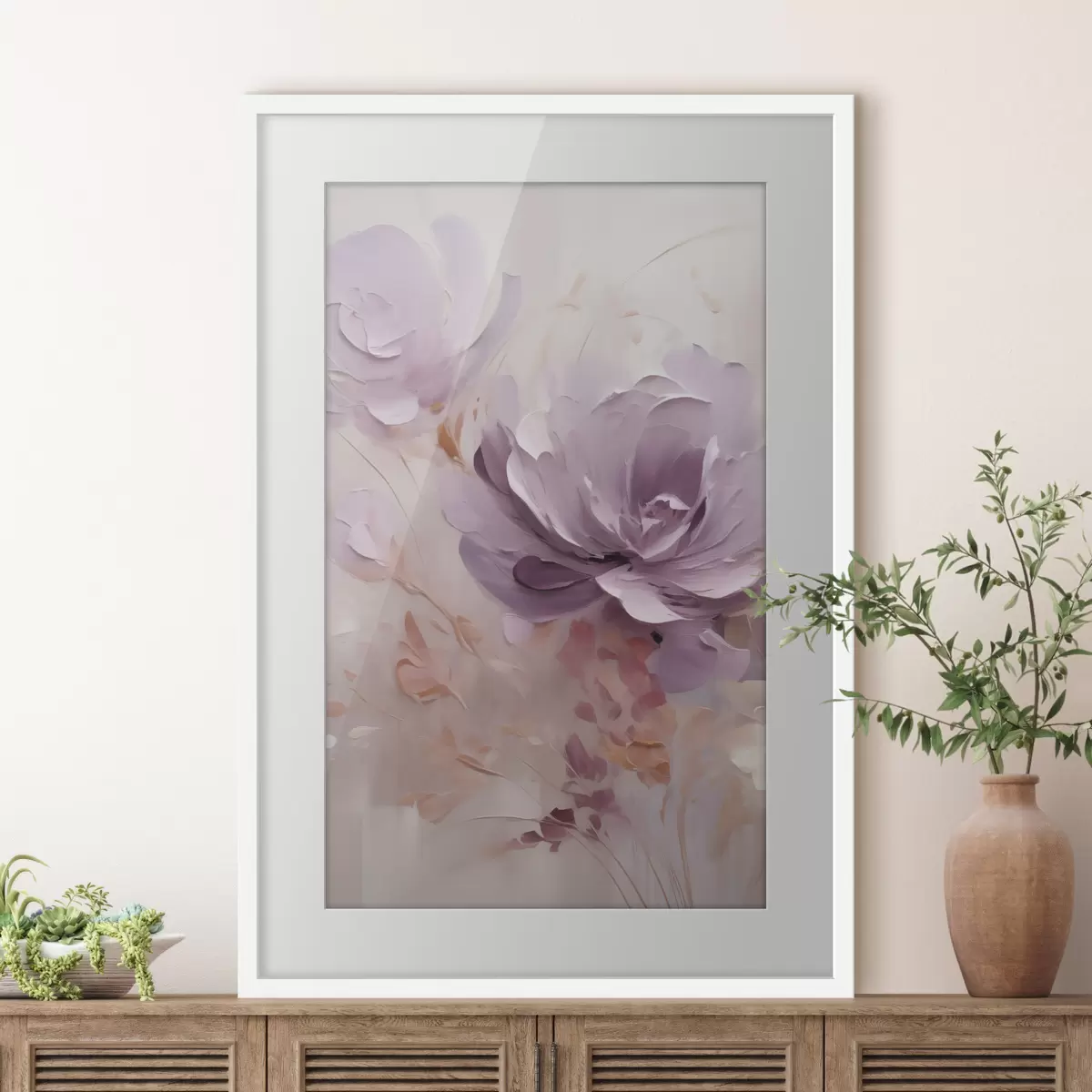 Affiche Aquarelle représentant une pivoine lilas f49734
