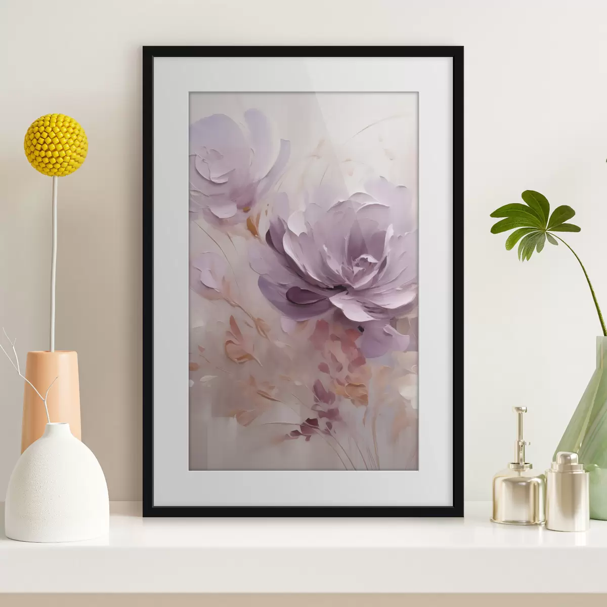 Affiche Aquarelle représentant une pivoine lilas f49734