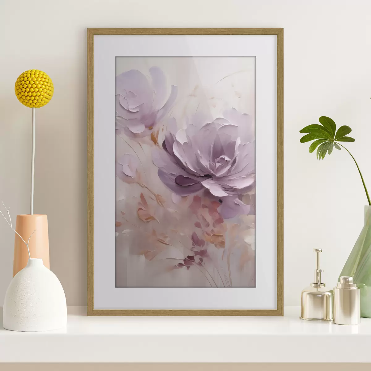 Affiche Aquarelle représentant une pivoine lilas f49734