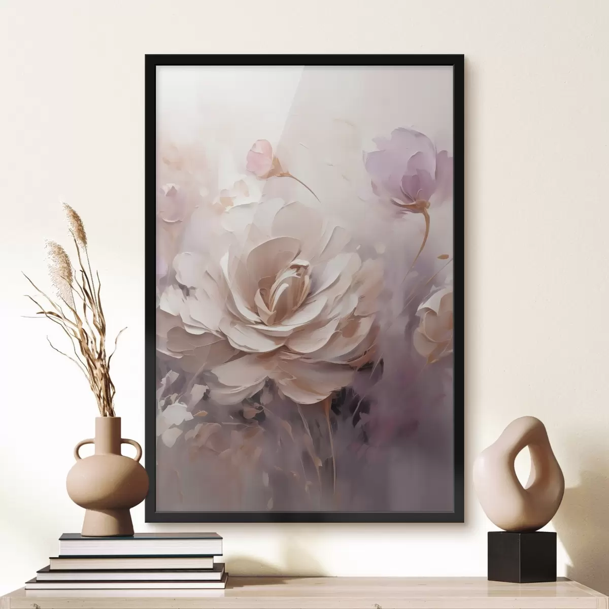 Affiche Rose crème f49735