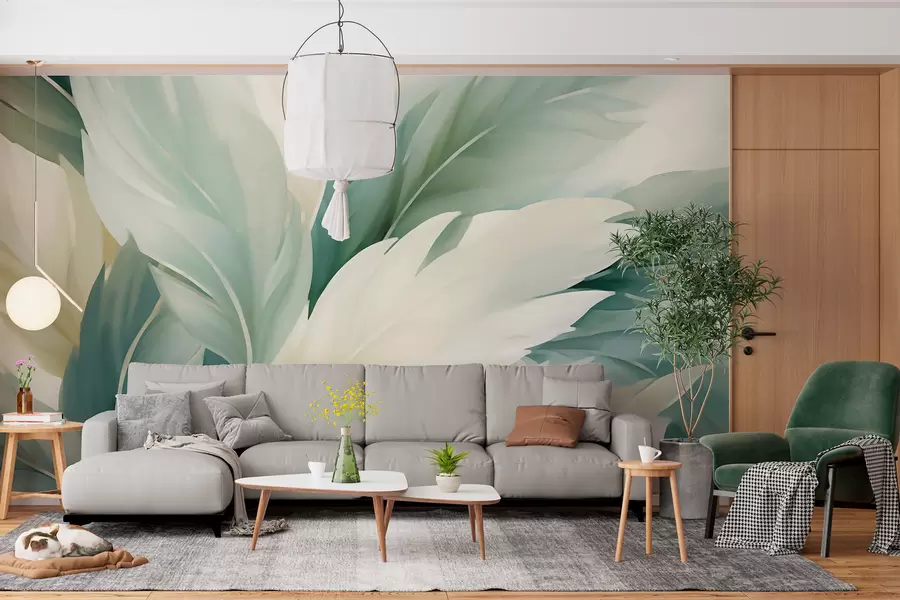 Fotobehang Puntige bladeren w05744