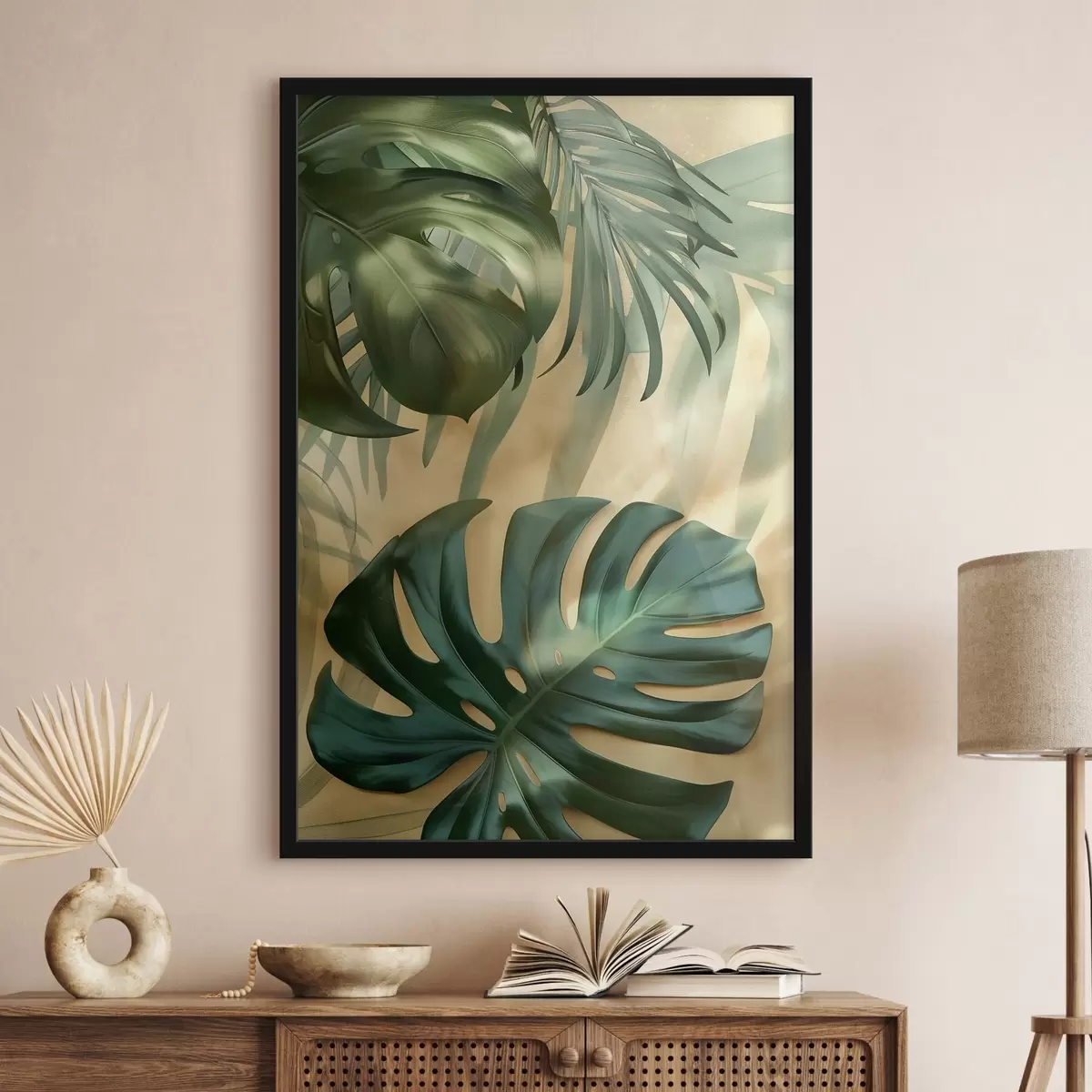 Affiche Monstera et feuillages tropicaux f49552