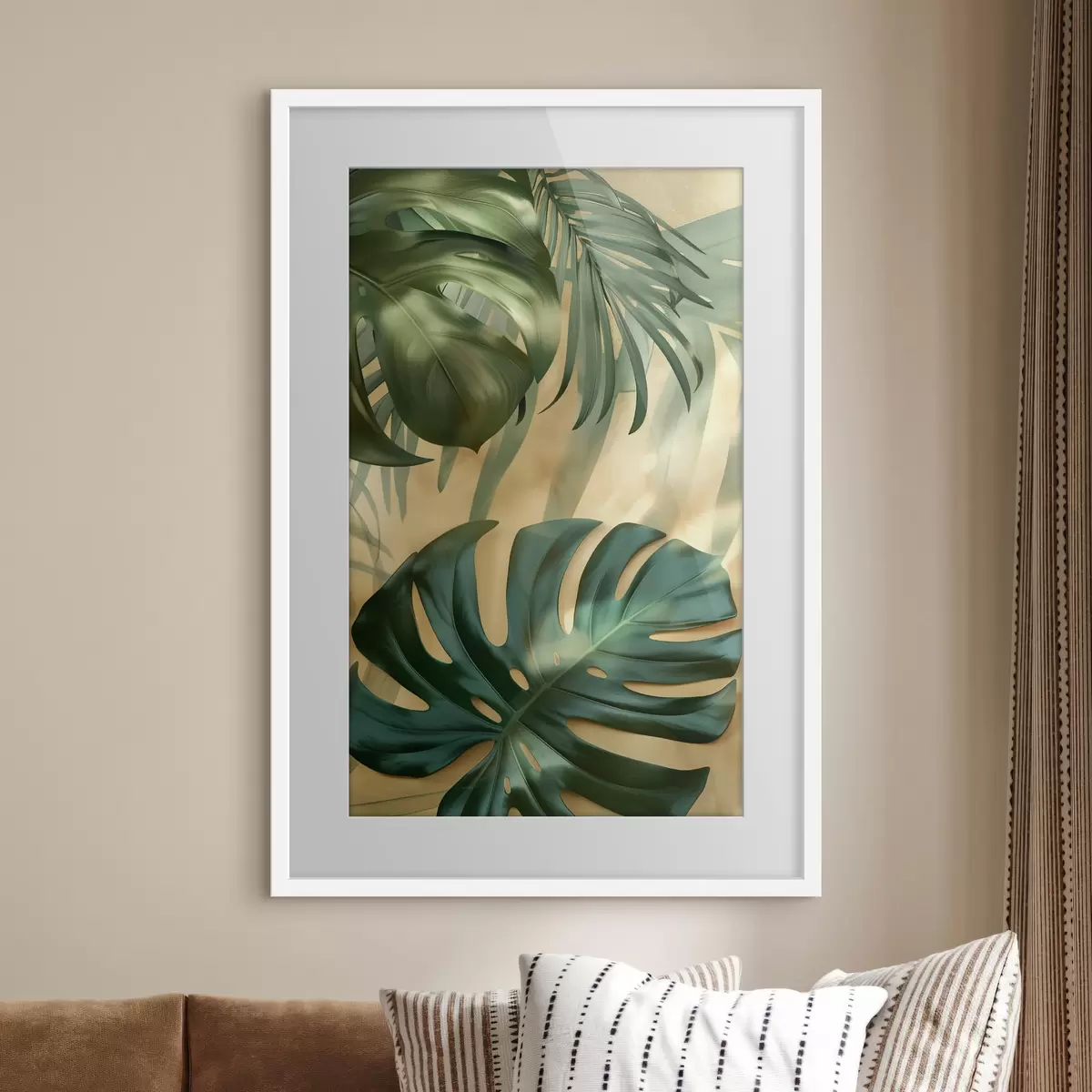 Affiche Monstera et feuillages tropicaux f49552