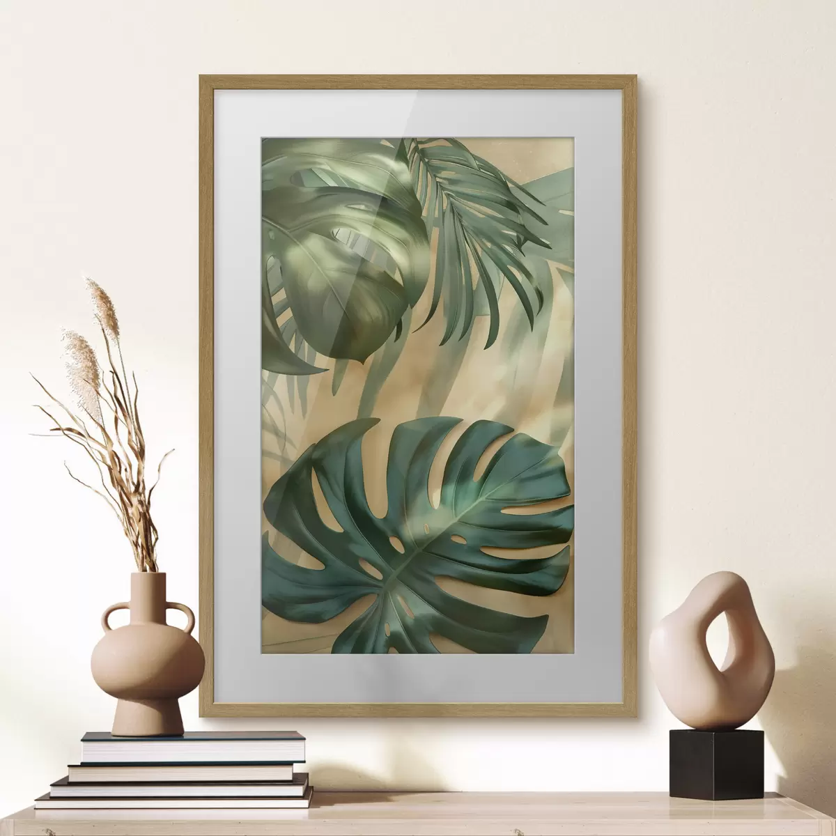 Affiche Monstera et feuillages tropicaux f49552