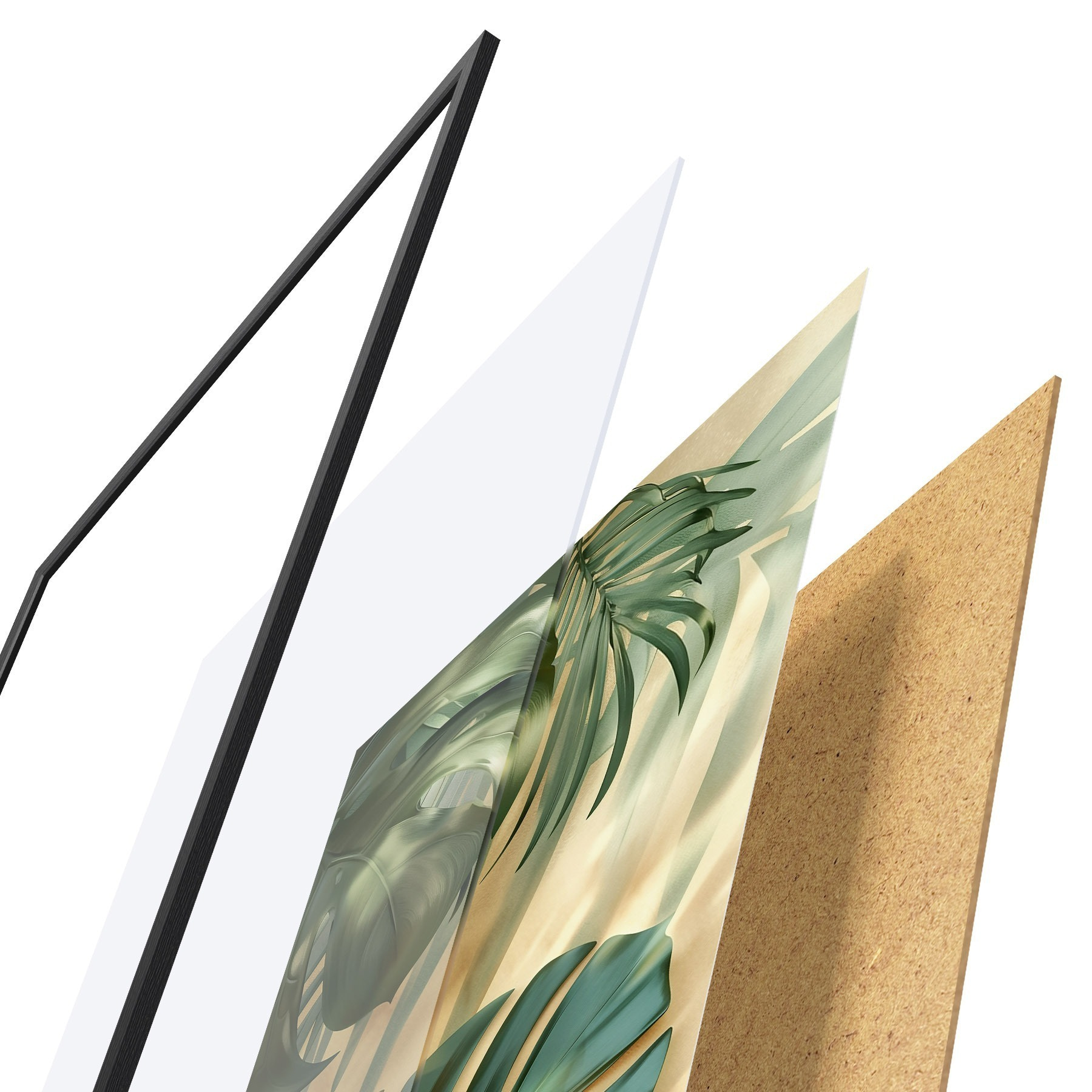 Affiche Monstera et feuillages tropicaux f49552