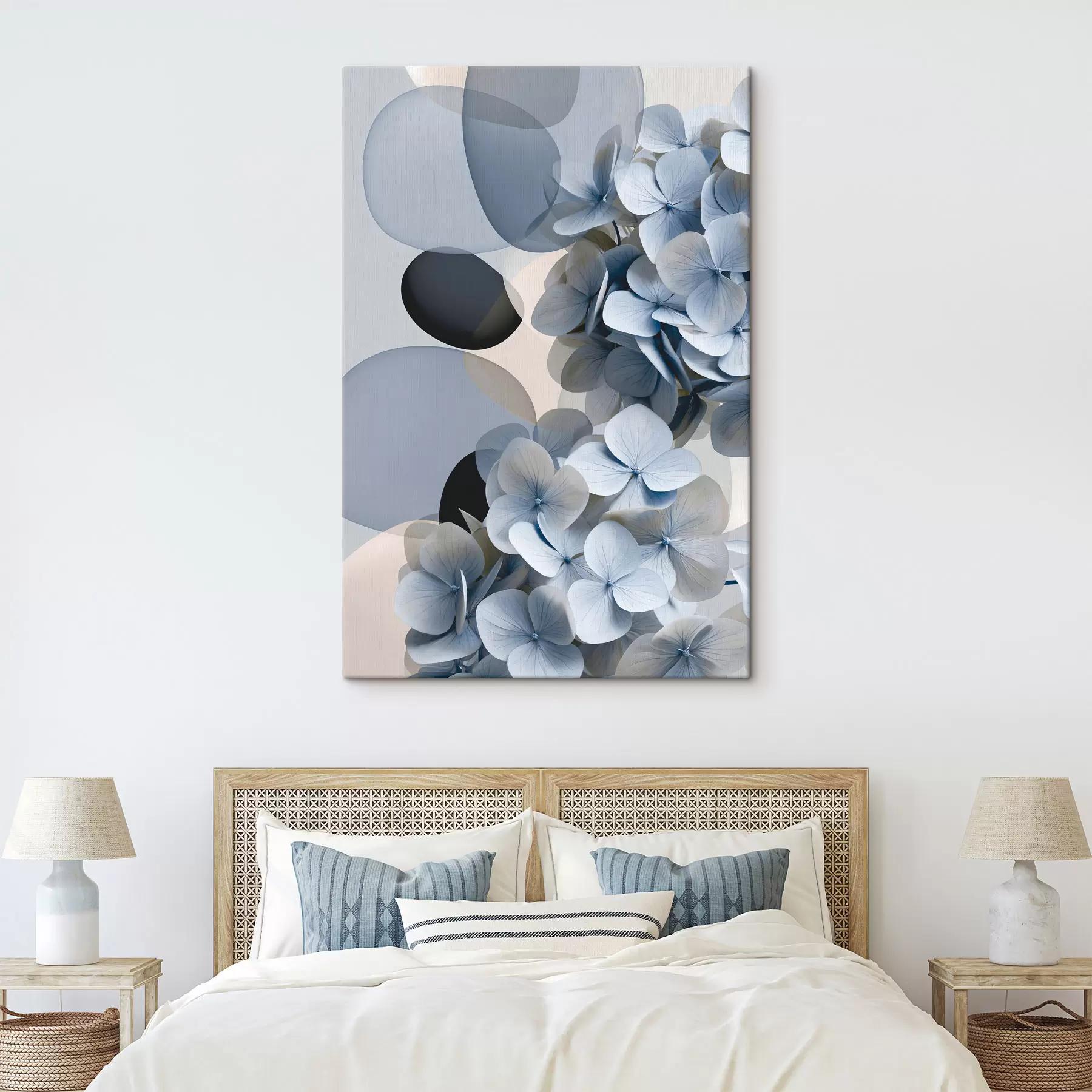  Peintures Une abstraction moderne avec des hortensias s49699