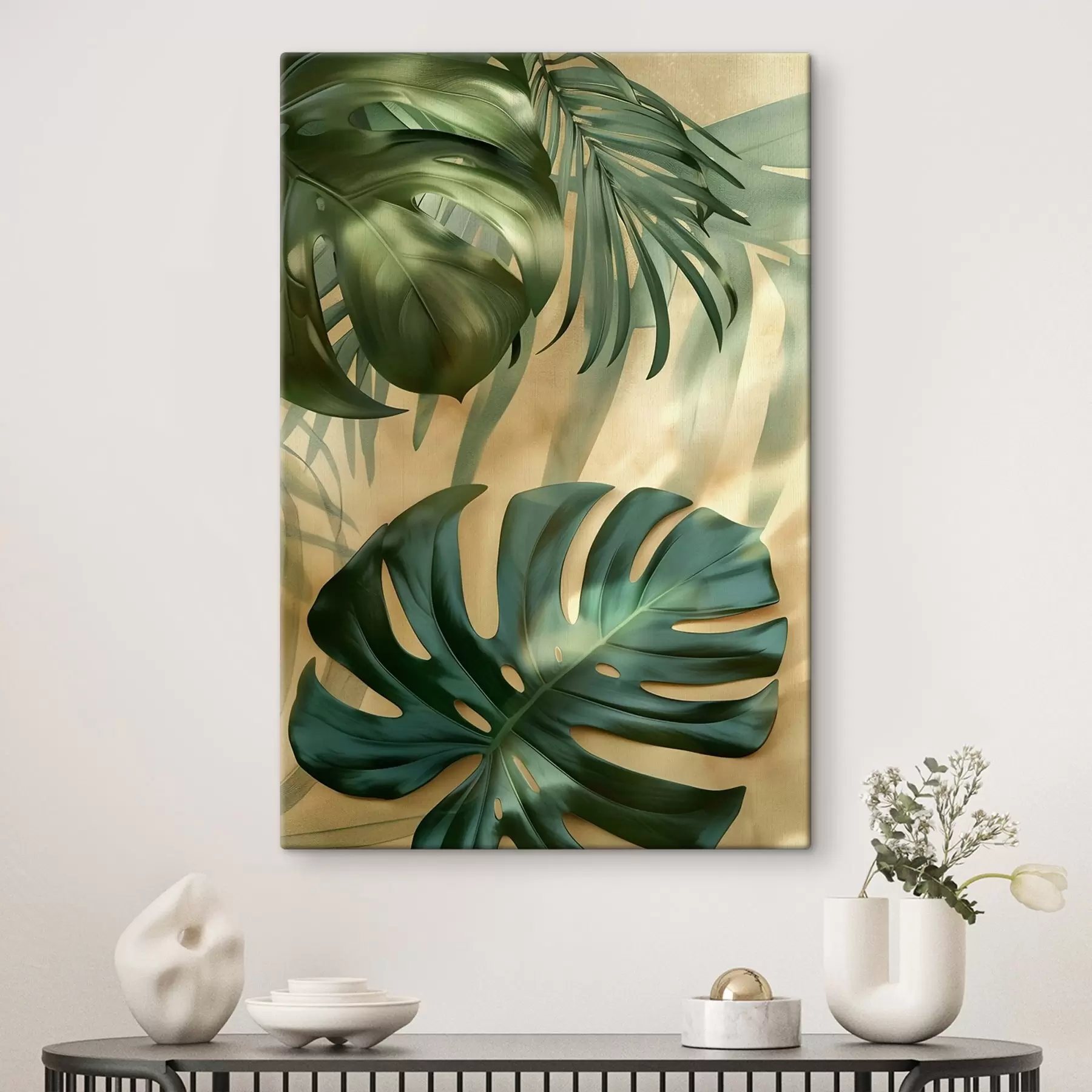  Schilderijen Monstera en tropische bladeren s49552