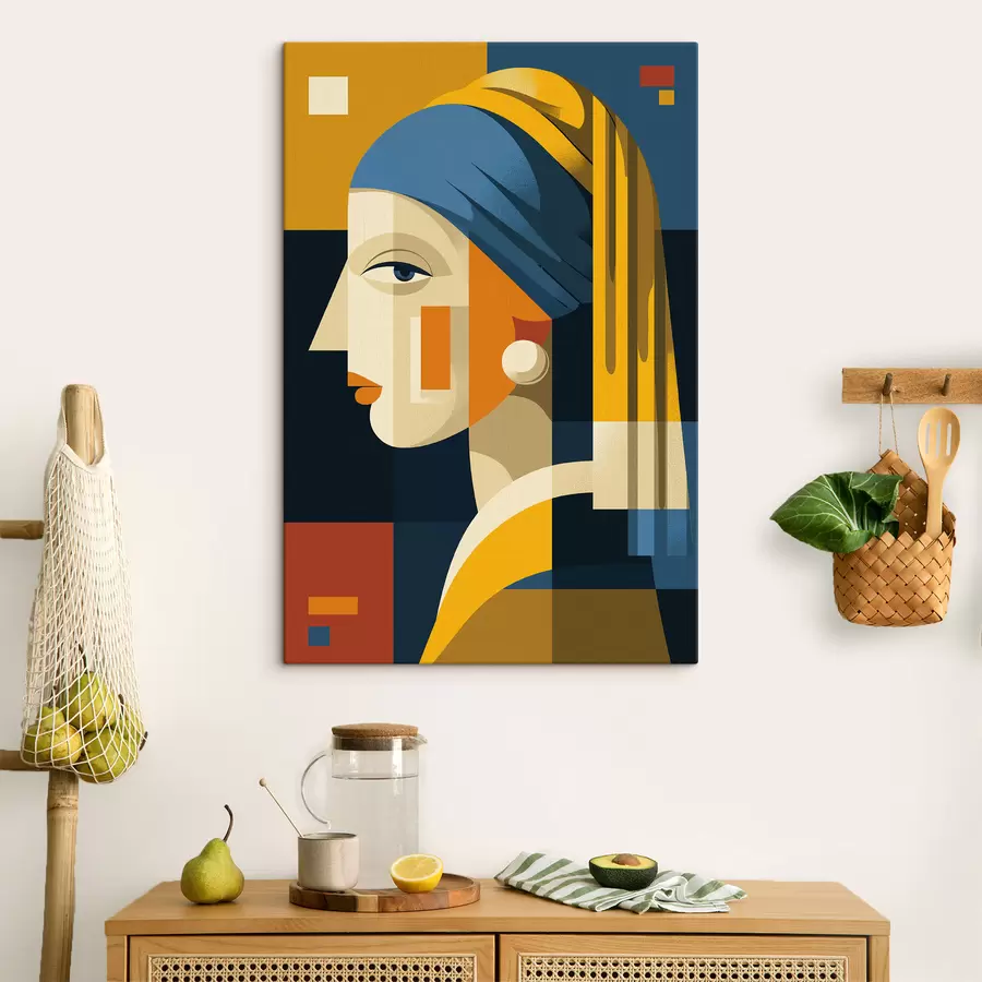 Schilderijen Geometrisch vrouwelijk portret s49825