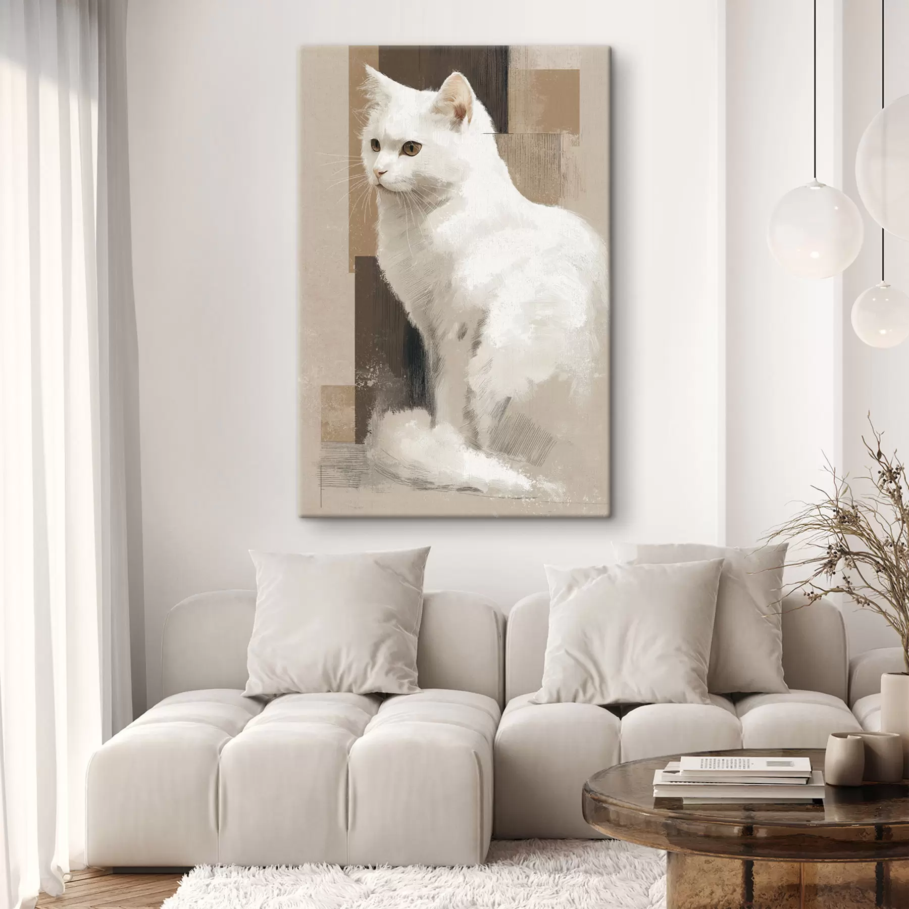  Peintures Chat blanc s49837