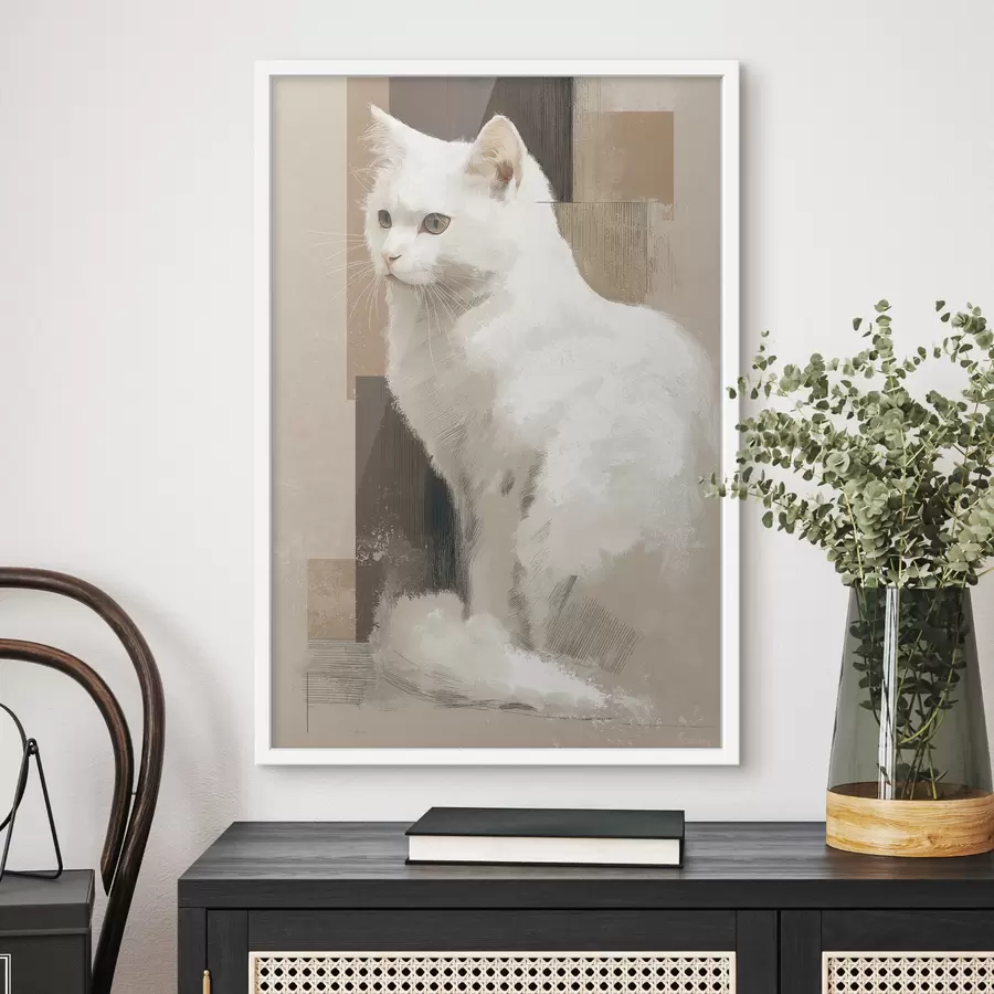Papier peint photo Chat blanc f49837