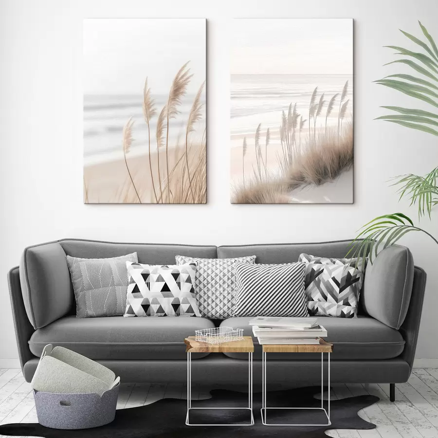 Fotobehang Gras aan zee m30694