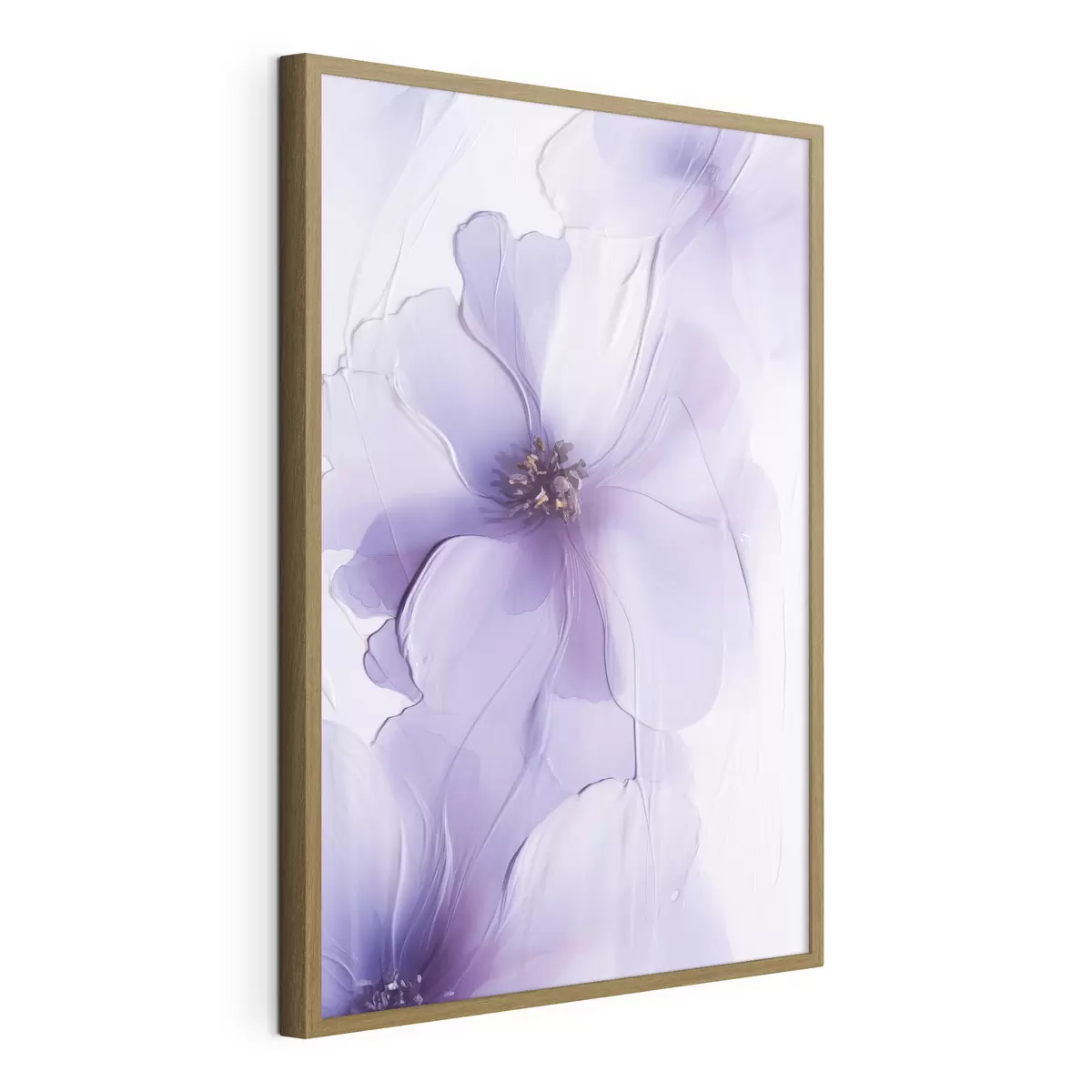 Affiche Des fleurs délicates aux détails raffinés, sur un fond blanc texturé f49762