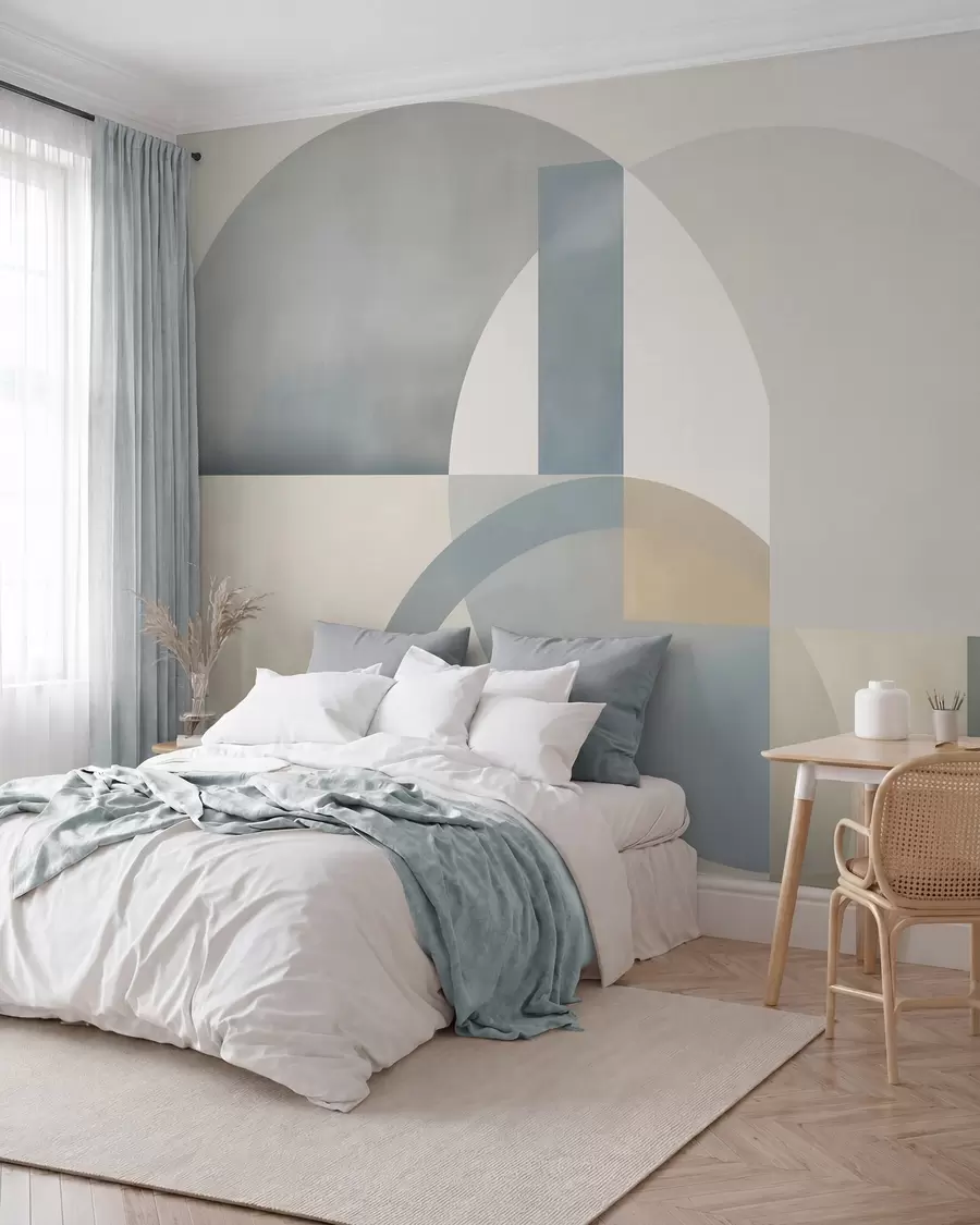 Fotobehang Geometrische abstractie met imitatie van textuur w05778