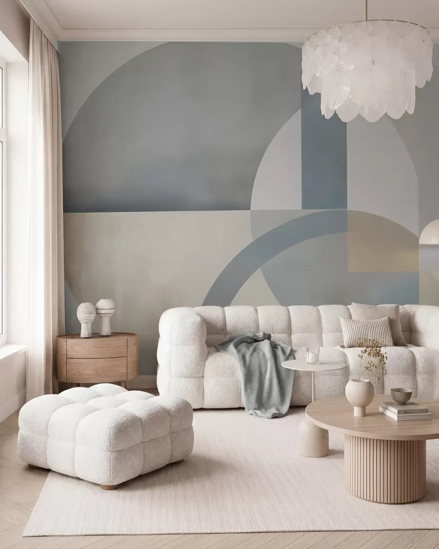 Fotobehang Geometrische abstractie met imitatie van textuur w05778