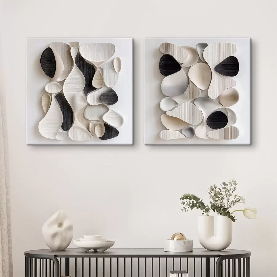  Peintures Une composition dans le style d'un bas-relief architectural moderne m30729