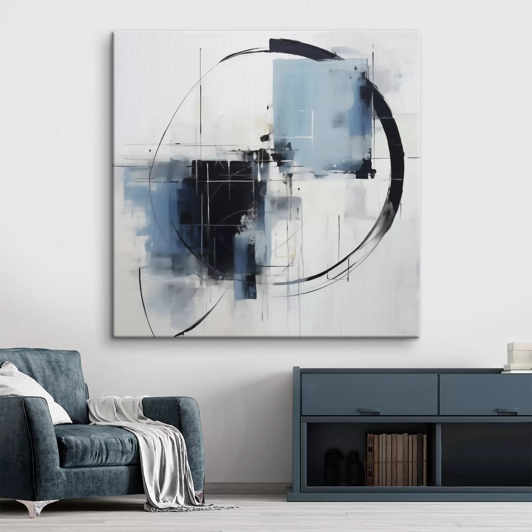  Peintures Composition abstraite avec un motif circulaire, imitation de peinture s49900