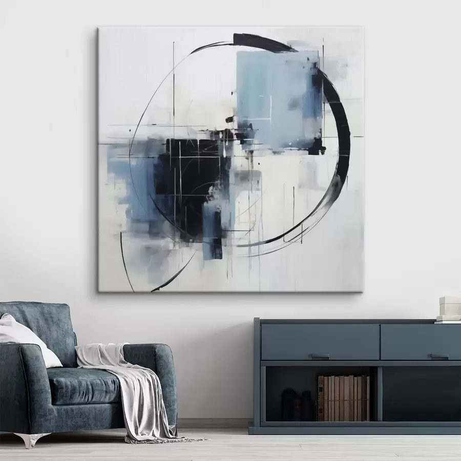  Peintures Composition abstraite avec un motif circulaire, imitation de peinture s49900