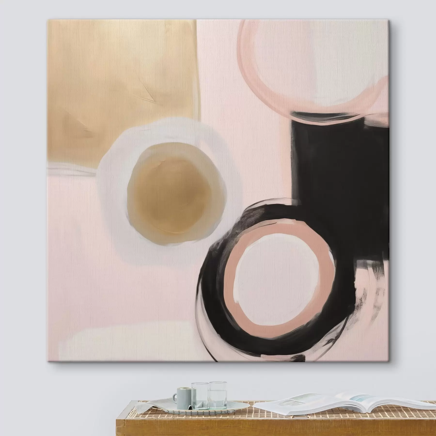  Schilderijen Abstracte vormen, imitatie van de schilderkunst s49904