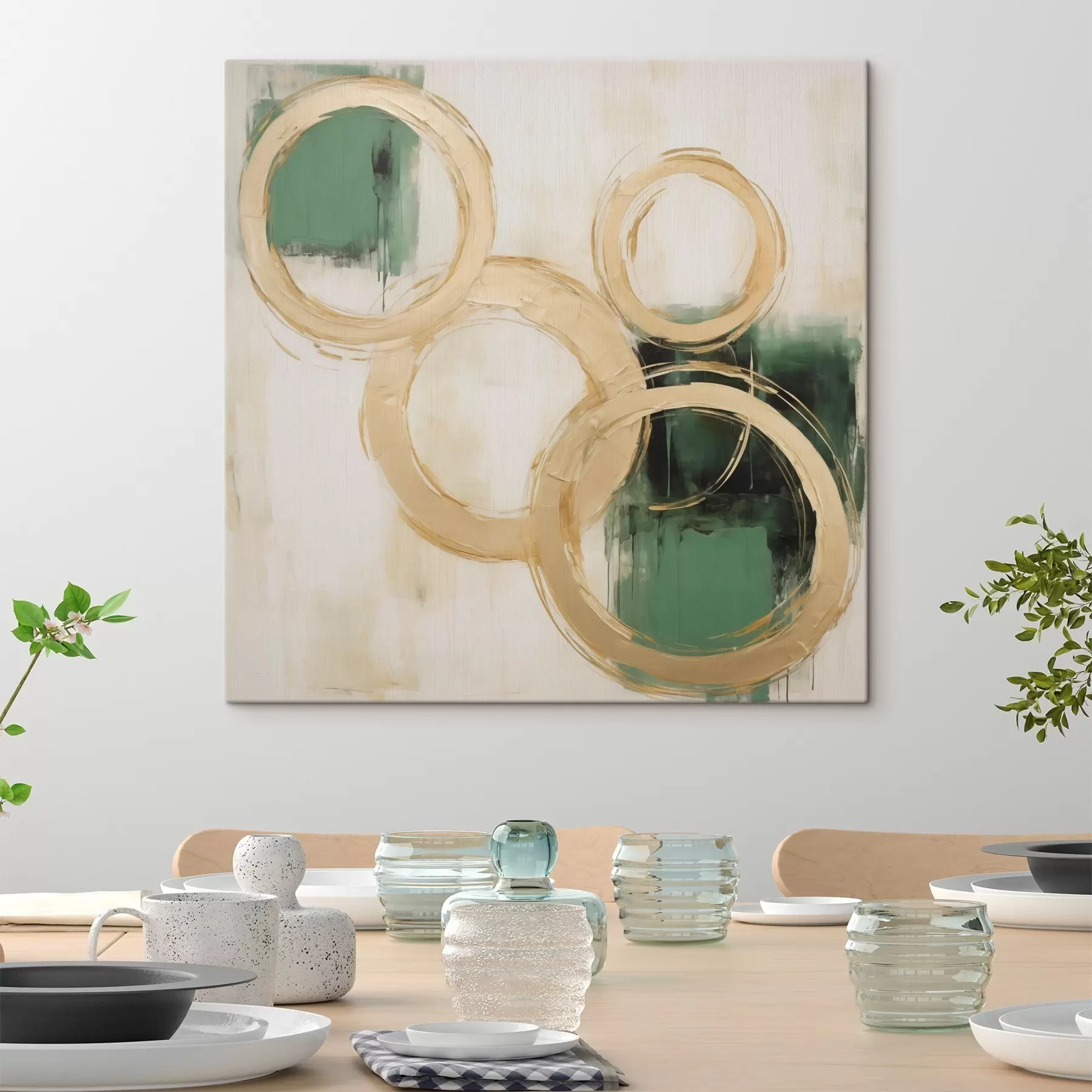  Peintures Cercles abstraits, imitation de la peinture s49907