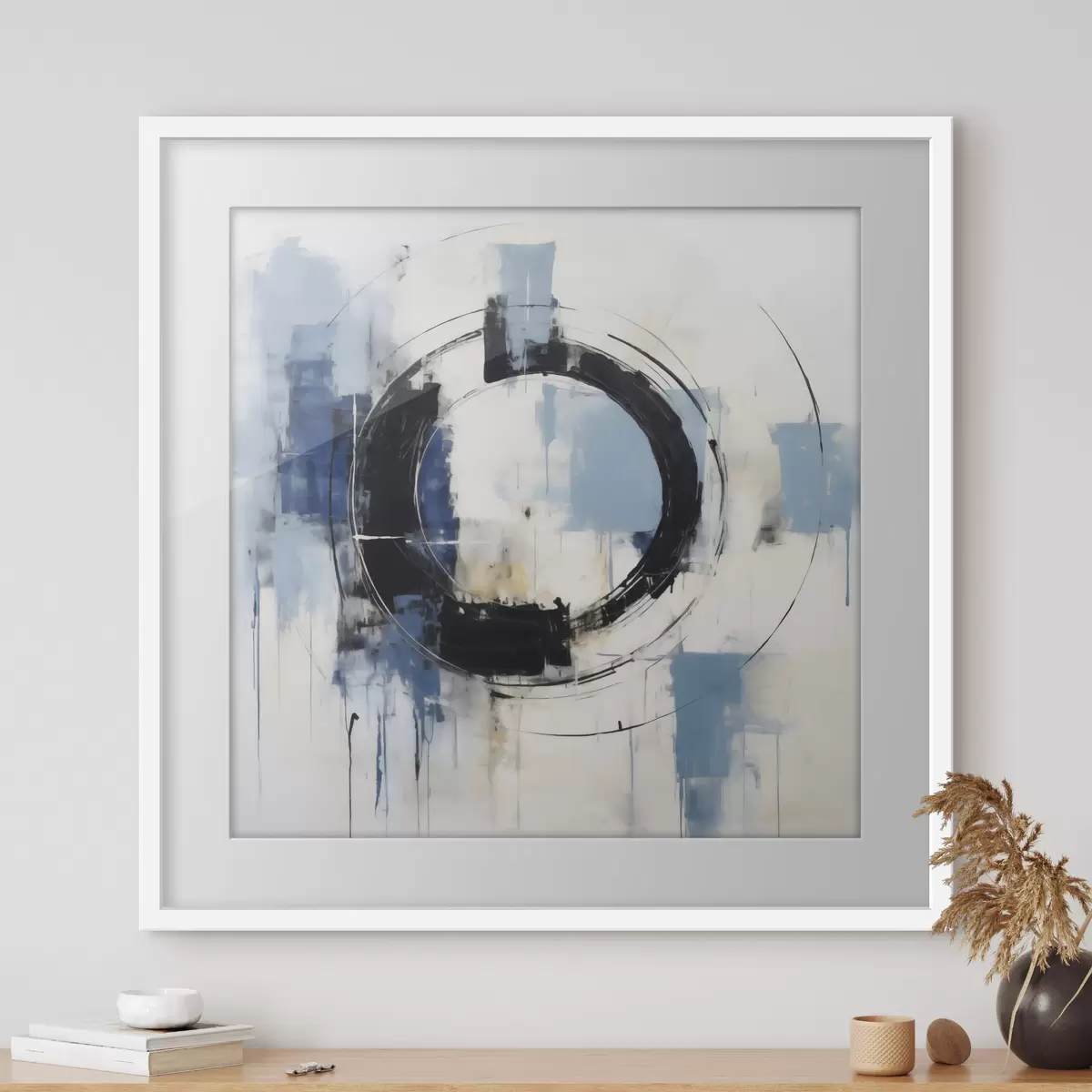 Affiche Composition abstraite avec un motif circulaire, imitation de peinture f49899