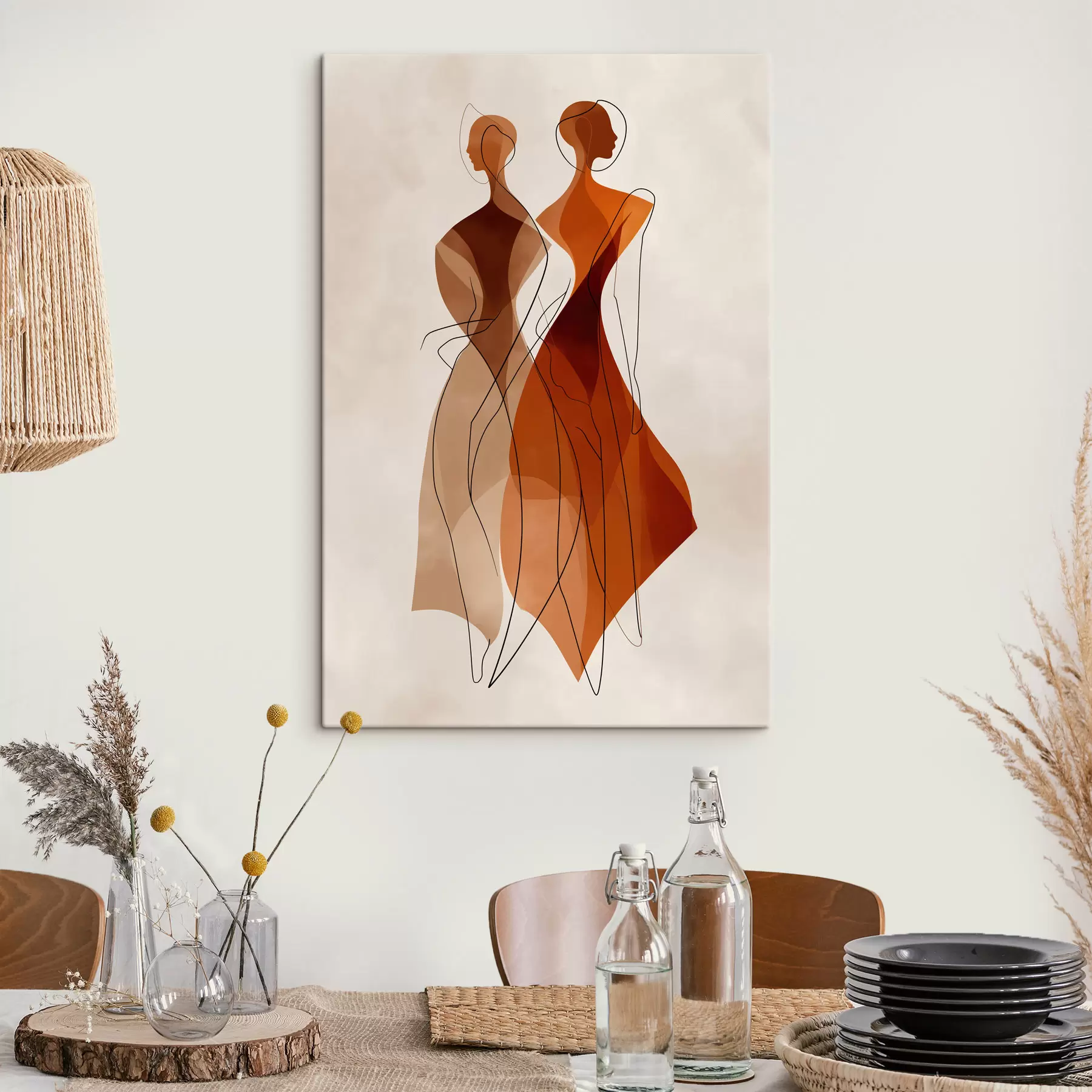  Peintures Silhouettes abstraites s49922