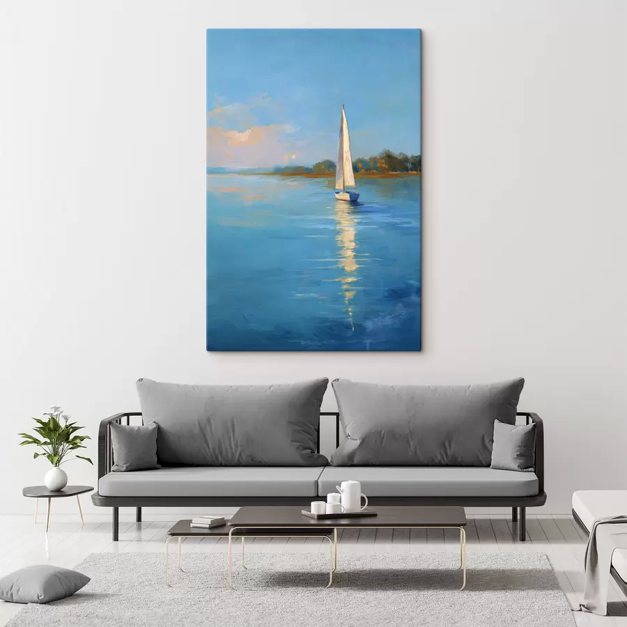  Peintures Un yacht sur le fleuve s49924