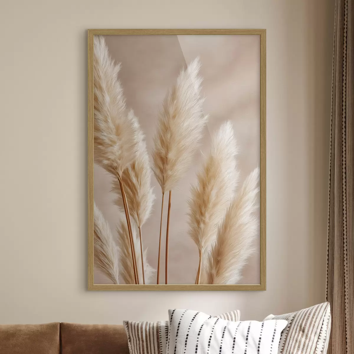 Affiche Épis de maïs et herbe de la pampa f49920