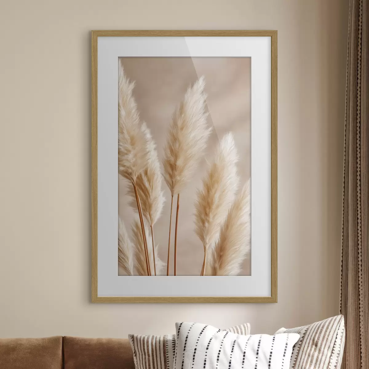 Affiche Épis de maïs et herbe de la pampa f49920