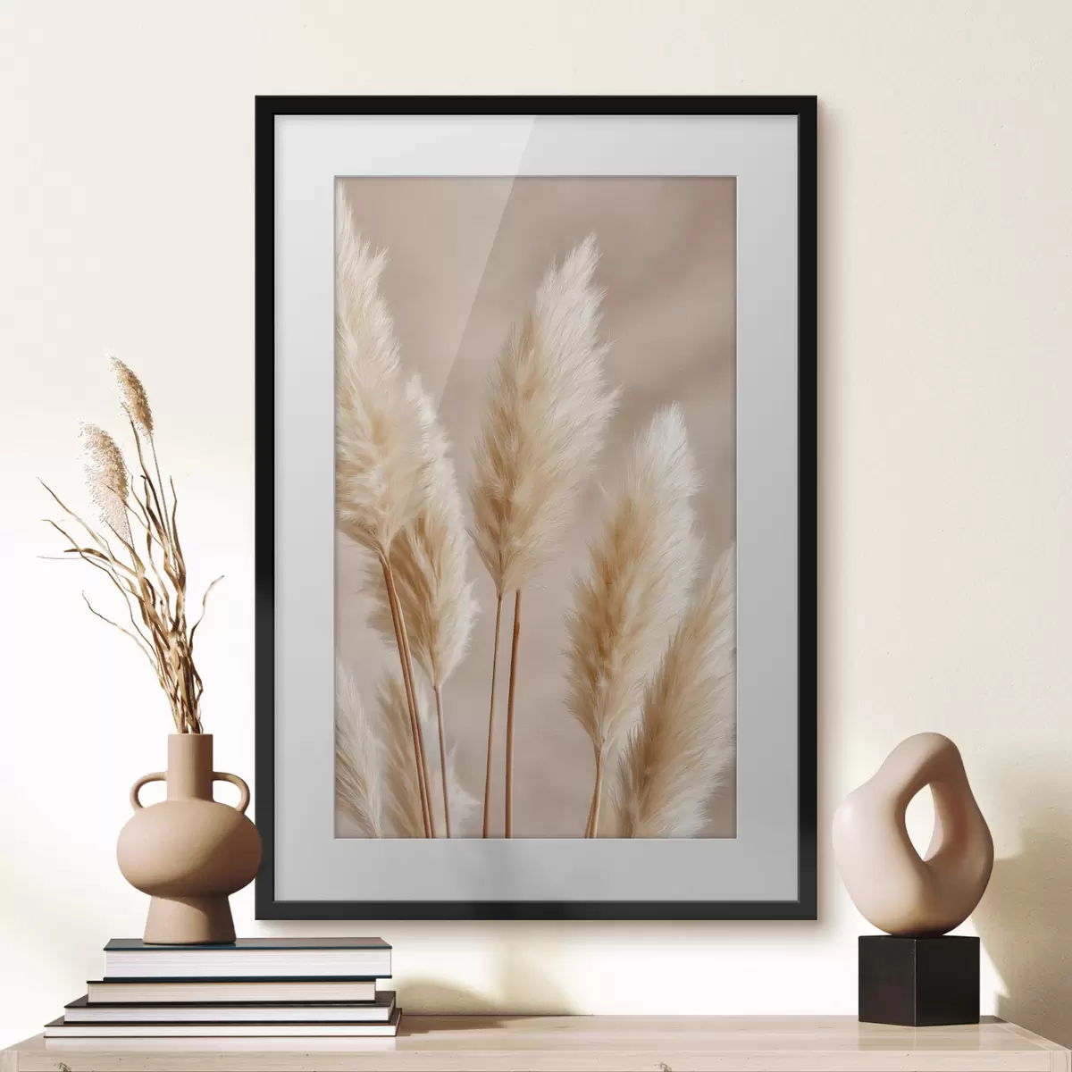 Affiche Épis de maïs et herbe de la pampa f49920
