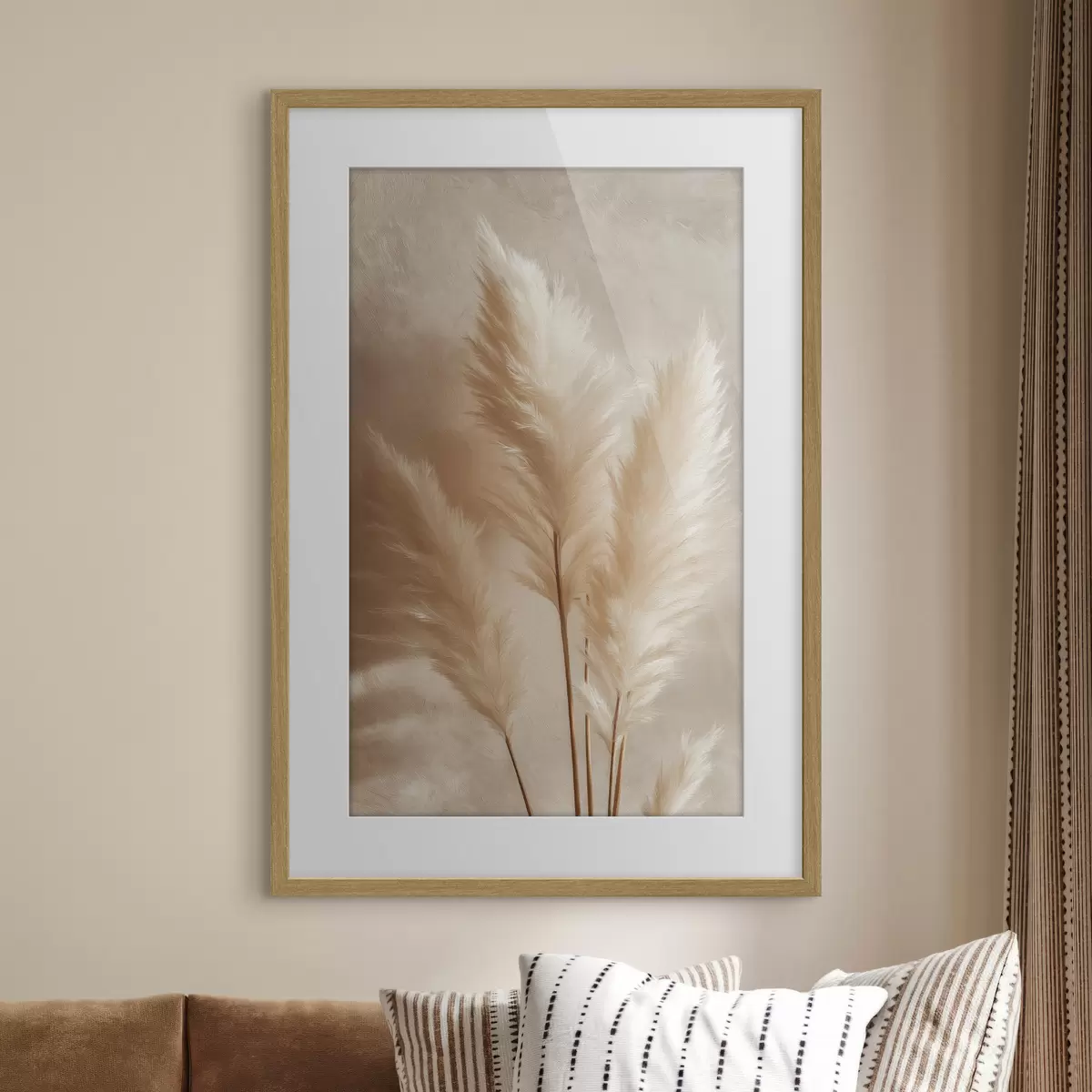 Affiche Épis de maïs et herbe de la pampa f49921