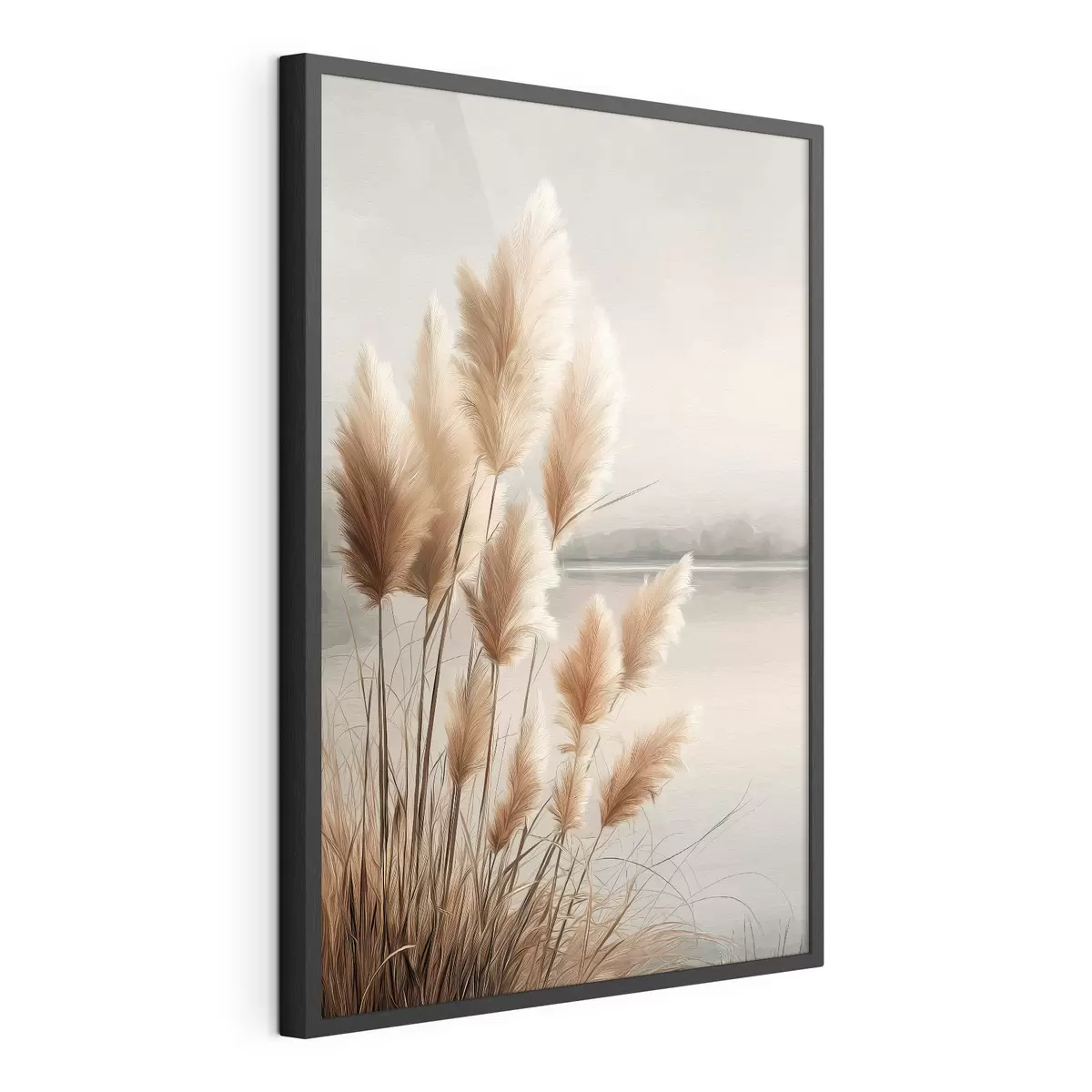 Affiche Herbe de la pampa au bord de la rivière f49925