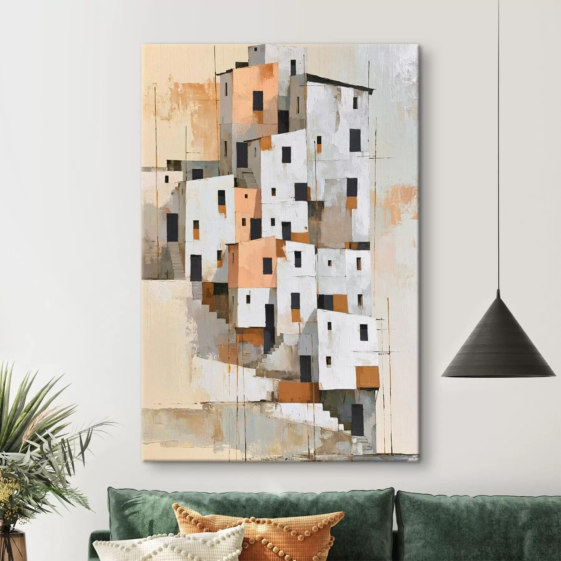  Schilderijen Abstracte huizen s49760