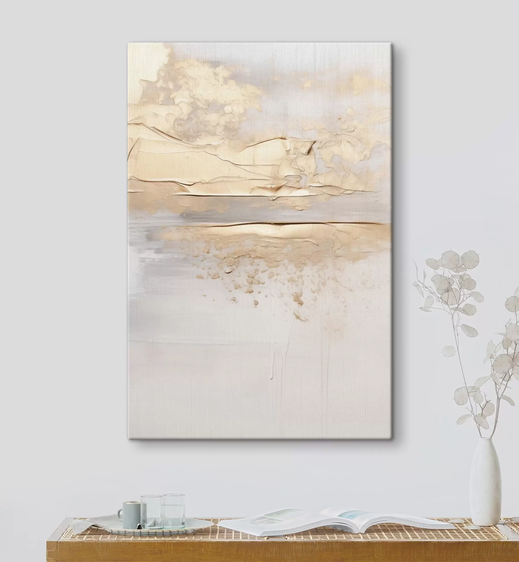  Peintures Abstraction beige s49986