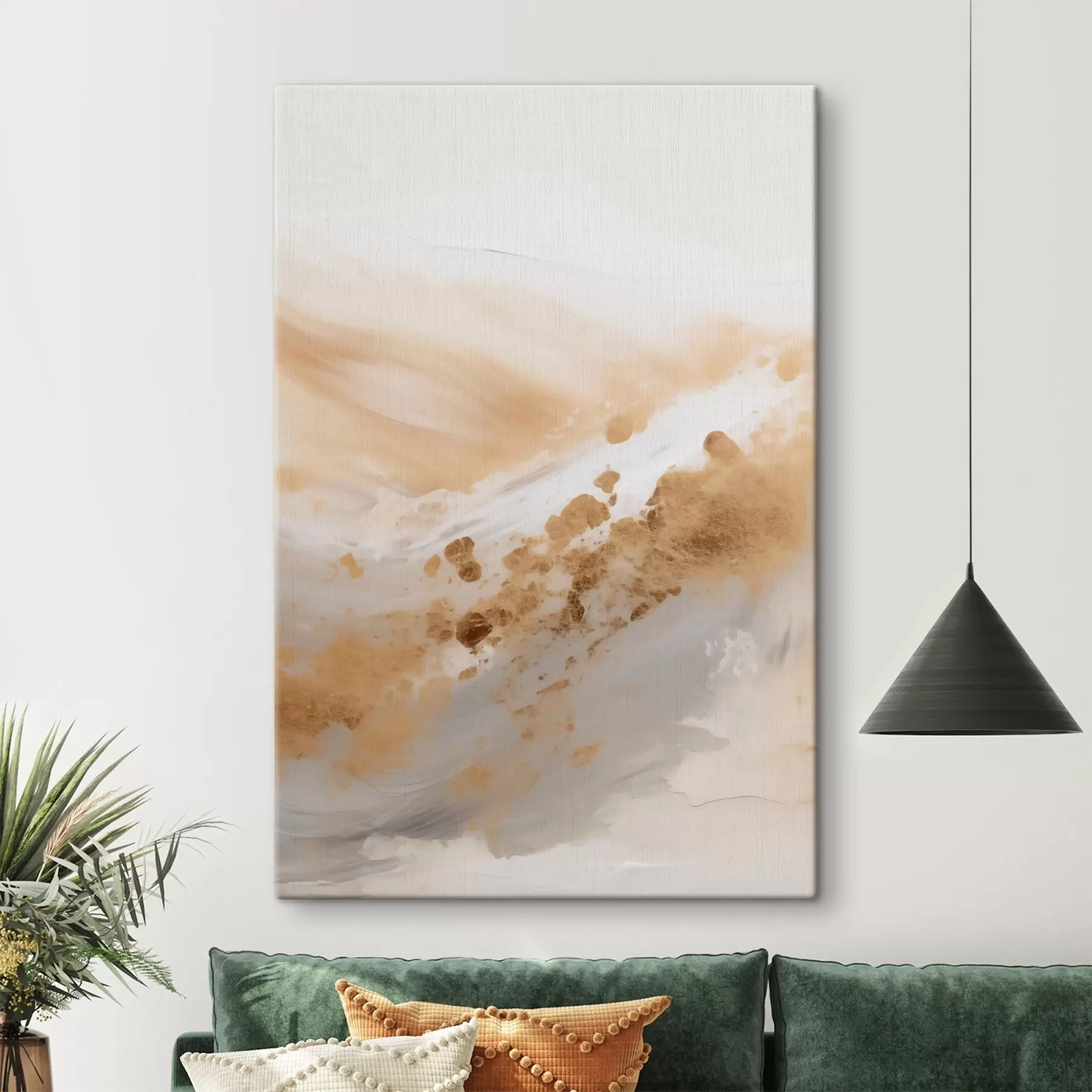  Schilderijen Abstractie in beige tinten s49988