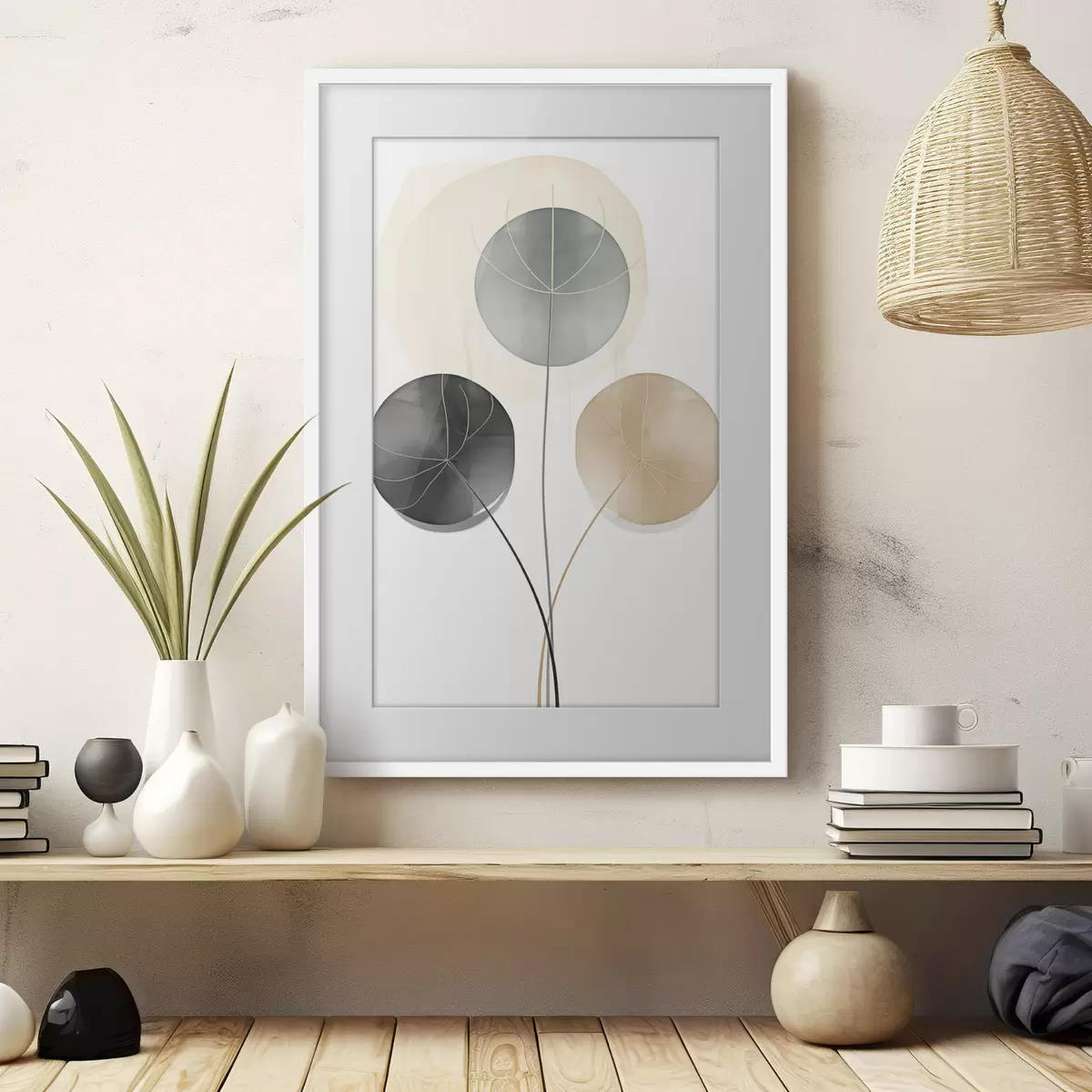 Affiche Peinture aux tons clairs f49998