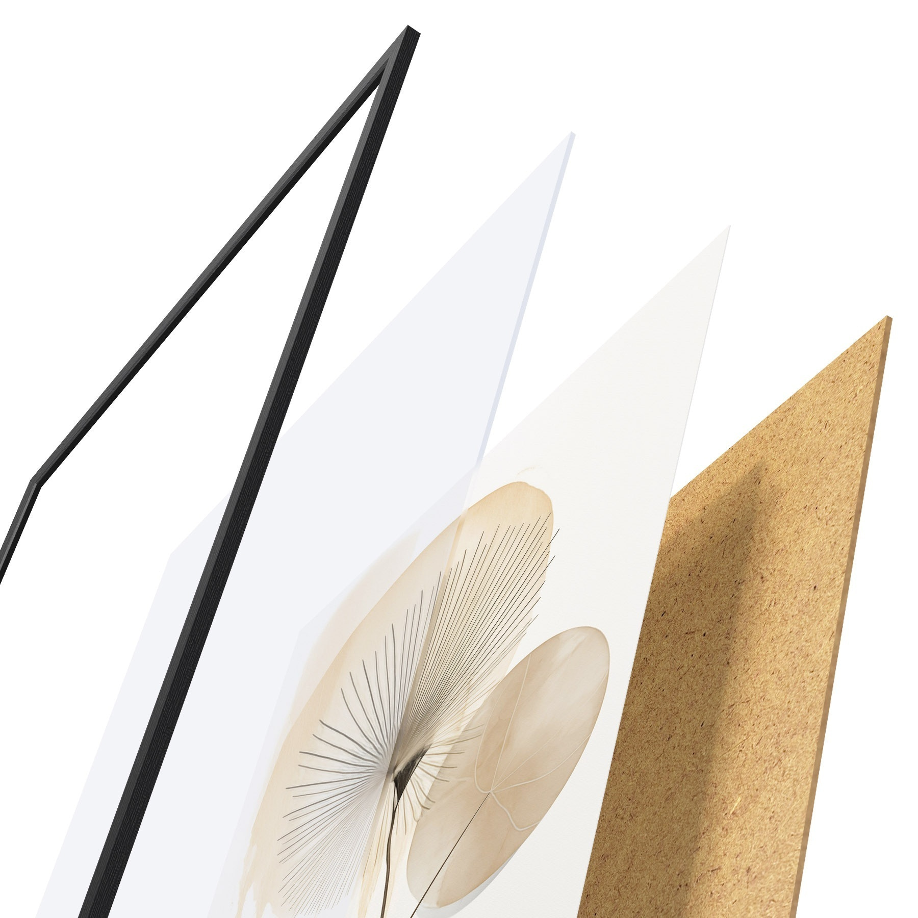 Affiche Composition beige f49999