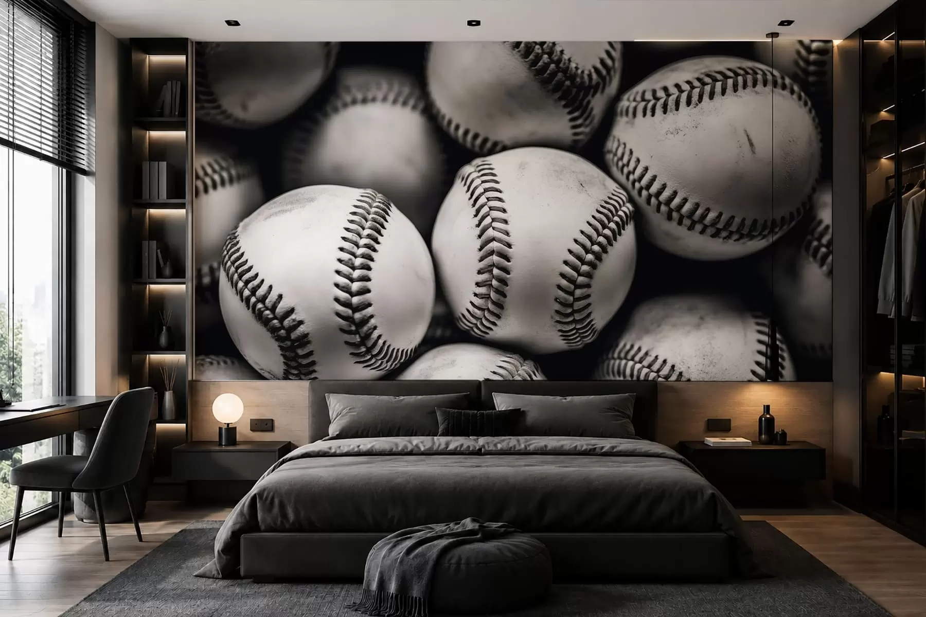 Papier peint photo Balles de baseball w09966