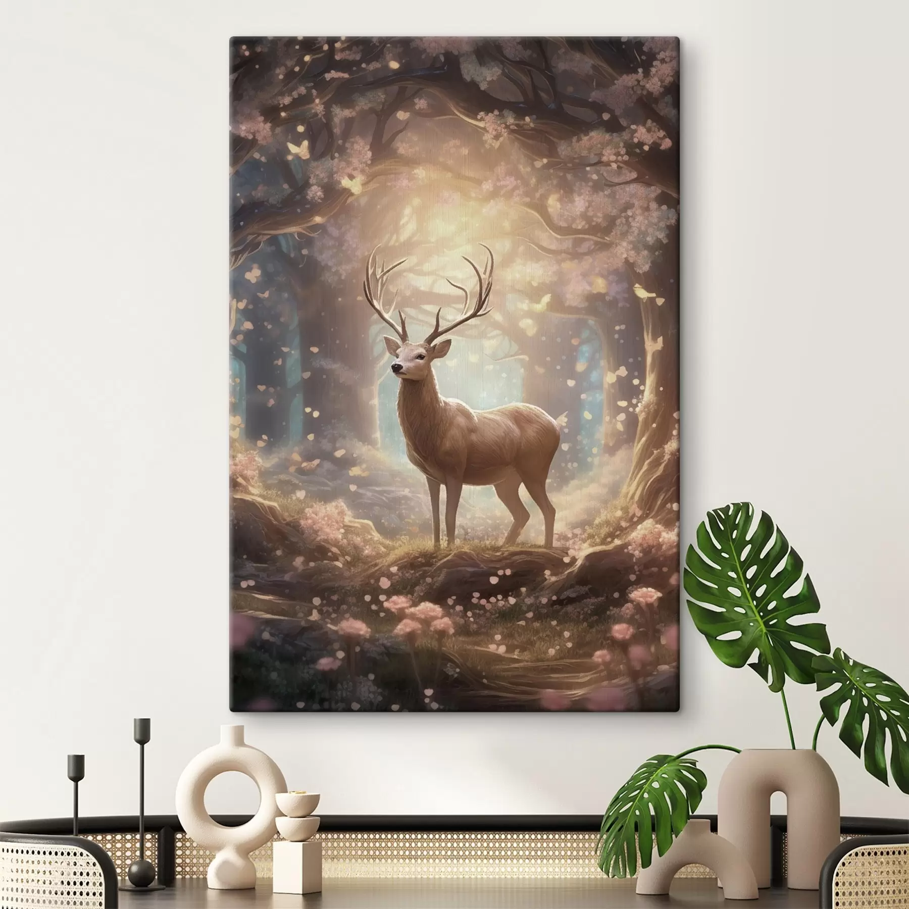  Peintures Cerfs dans la forêt s50028