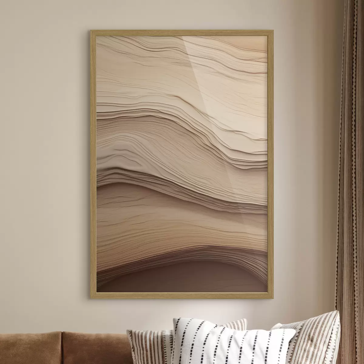 Affiche Abstraction beige f50023