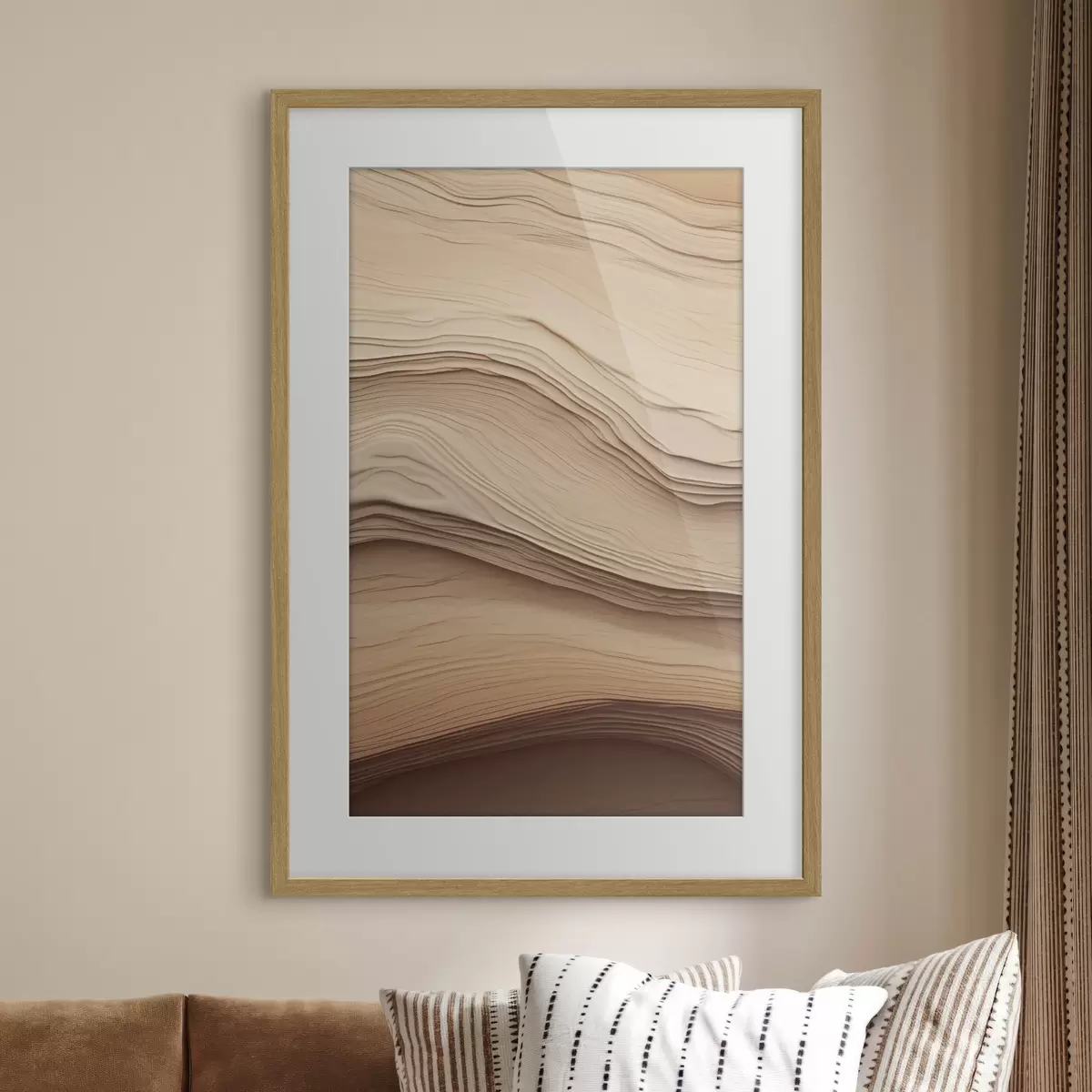 Affiche Abstraction beige f50023
