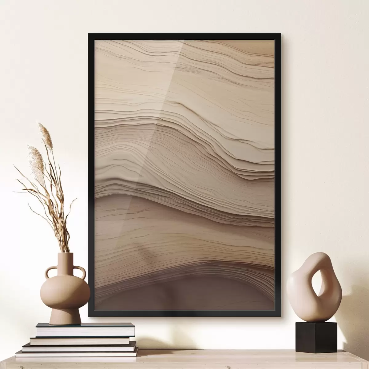 Affiche Abstraction beige f50023