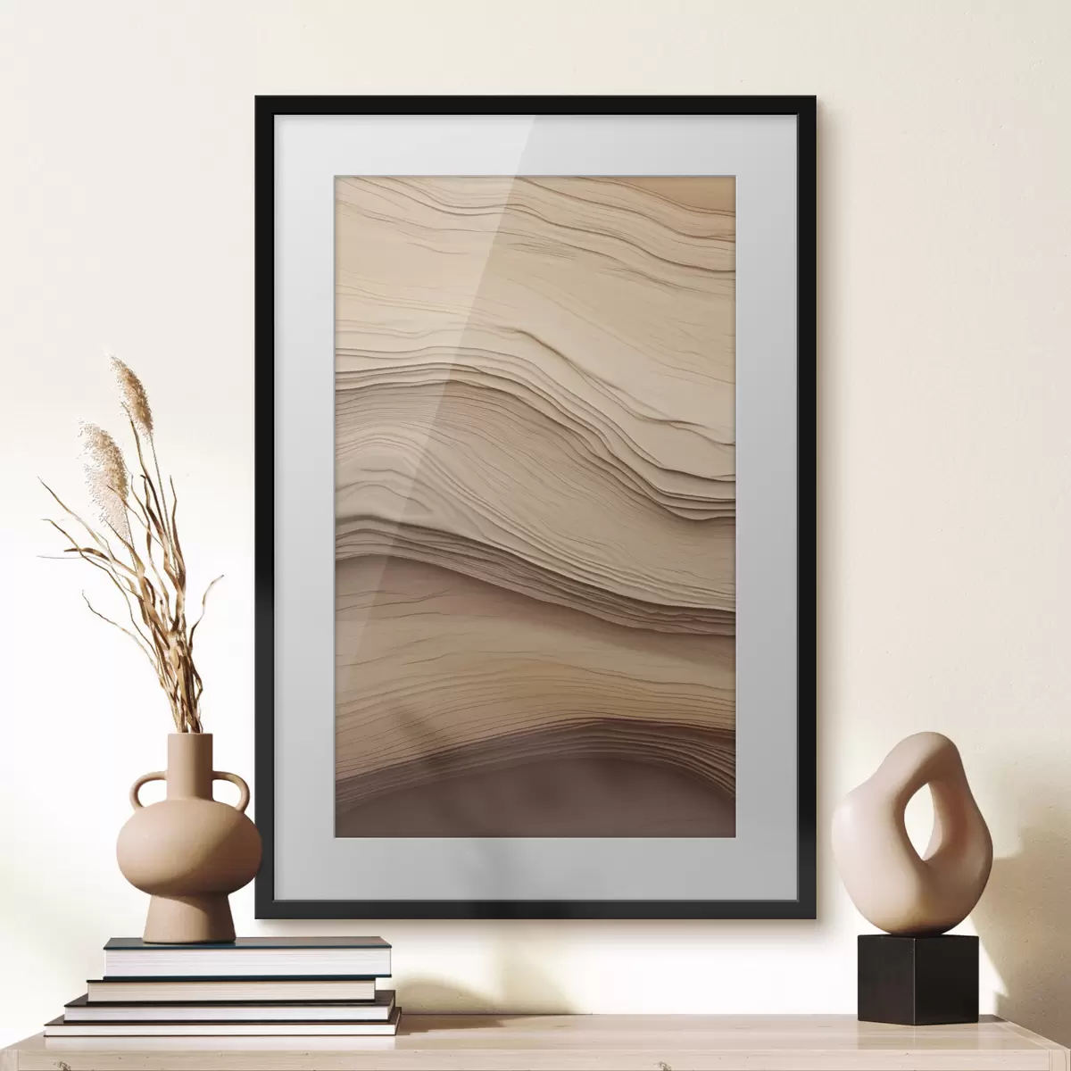 Affiche Abstraction beige f50023