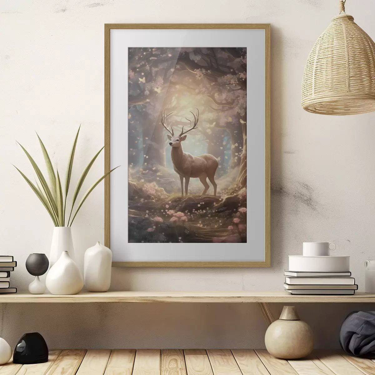 Affiche Cerfs dans la forêt f50028