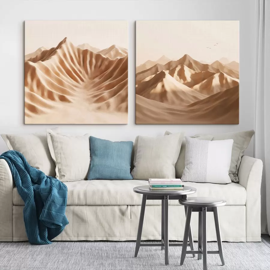 Fotobehang Een natuurlijke compositie met een schaduwspel op duinen in minimalistische stijl m30656