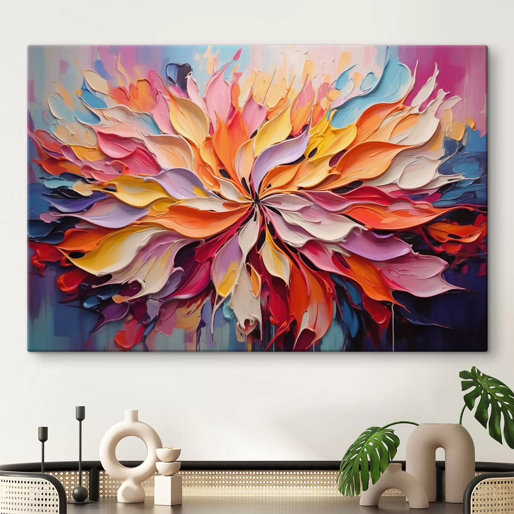  Peintures Fleur abstraite s50045