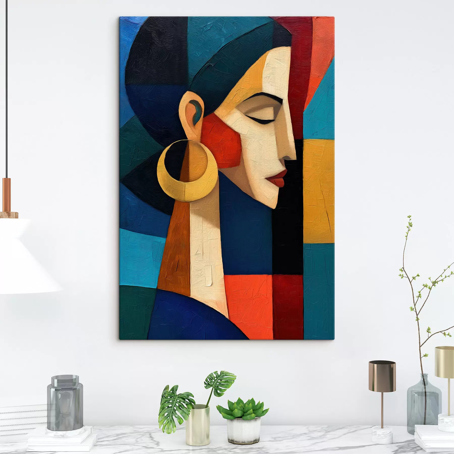  Peintures Visage abstrait s50056